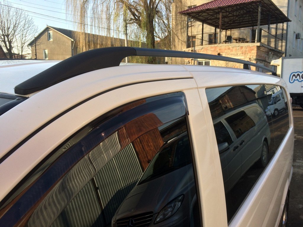 Black Roof Rails DDU (Plastic Feet) for Mercedes Vito W639 2004-2014 - image 9