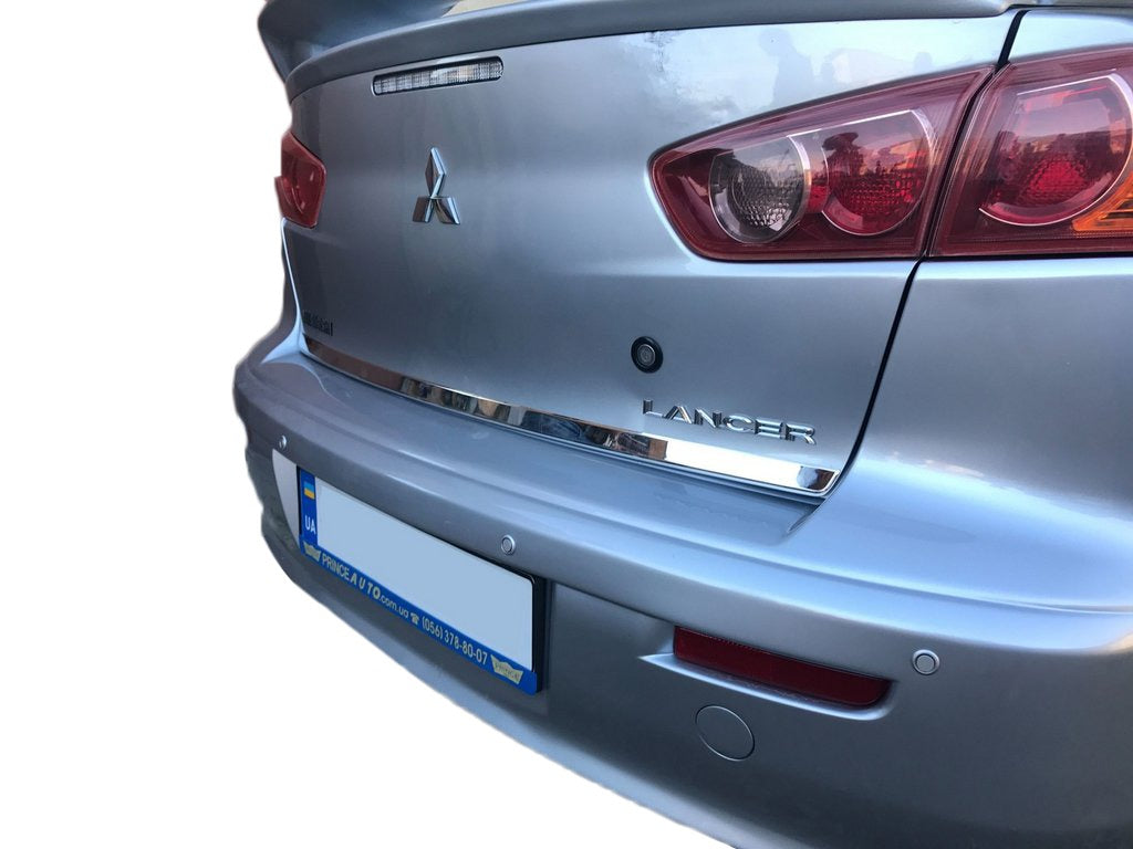 Trunk Sill Protector Stainless Steel for Mitsubishi Lancer X 2008- - image 1