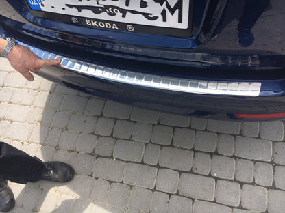 Rear bumper protector Carmos (SW, stainless steel) for Mercedes E-сlass W212 2009-2016 - image 3