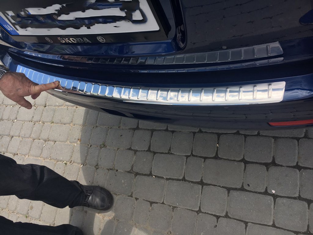 Rear bumper protector Carmos (SW, stainless steel) for Mercedes E-сlass W212 2009-2016 - image 4