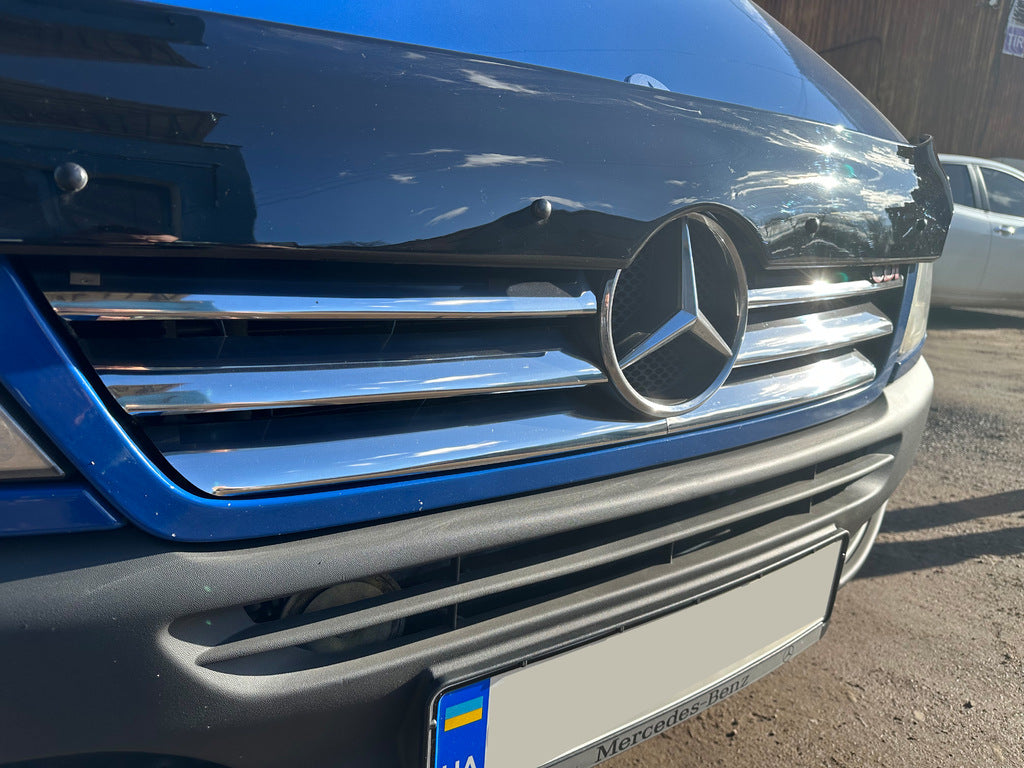 Wide Grille Covers (2002-2006, 6 pcs, Stainless Steel) for Mercedes Sprinter W901/902/903/904/905 1995-2006 - image 1