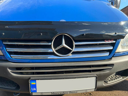 Pads on the bars wide (2002-2006, 6 pieces, stainless steel) for Mercedes Sprinter W901/902/903/904/905 1995-2006 - Reelken Auto