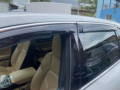 Window deflectors with chrome strip (4 pcs, HIC) for Porsche Cayenne 2010-2017 - image 3