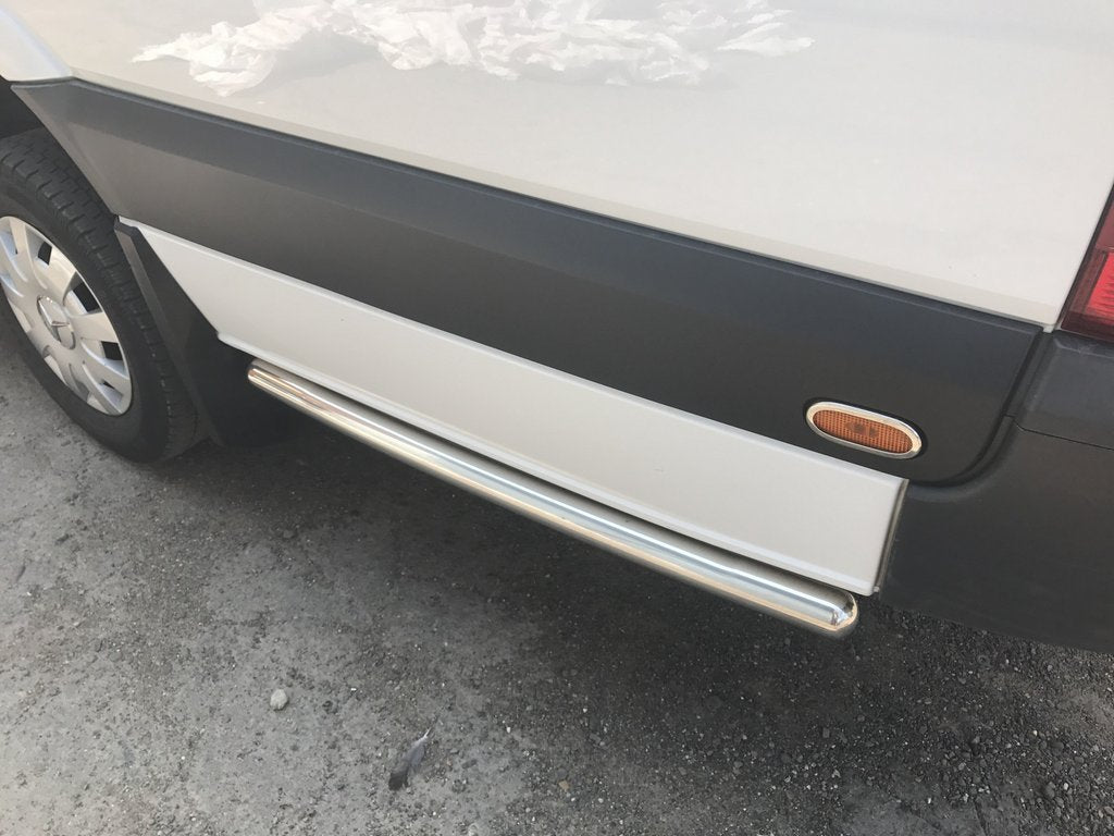 Side pipes behind rear wheel (2 pcs, stainless steel) for Mercedes Sprinter W907/W910 2018- - image 2