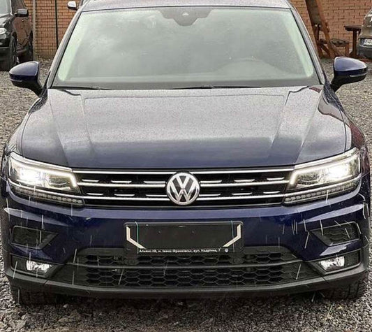 Covers on the grille 2016-2020 (2 pcs., stainless steel) for Volkswagen Tiguan 2016-2023 - Reelken Auto