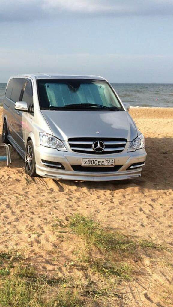 The front bumper spoiler Brabos Style (paintable) for Mercedes Viano 2004-2014 - Reelken Auto