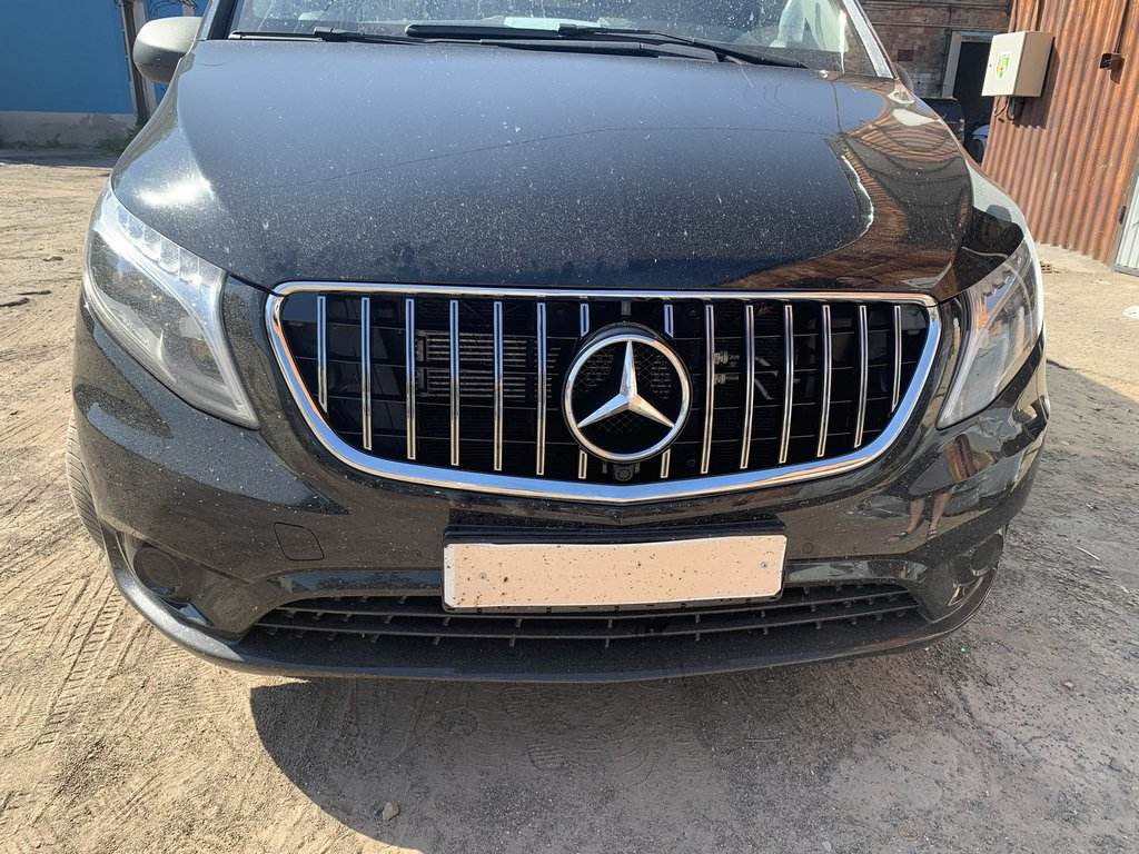 GT Panamericana Chrome Front Grille (2014-2023 for Vito W447) for Mercedes Vito / V-class W447 2014↗ year - Reelken Auto