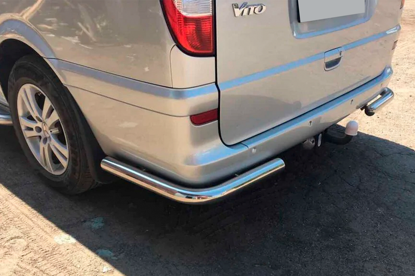 Rear Corner Bars AK003 (2 pcs, Stainless Steel) for Mercedes Viano 2004-2014 - image 1