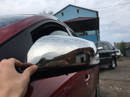 Mirror Covers (2 pcs, Stainless Steel) for Renault Fluence 2009-2016 - image 4