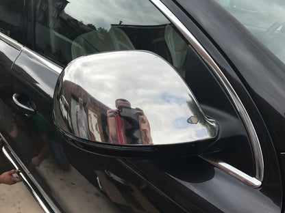 Covers for mirrors (2 pcs, stainless steel.) for Audi Q7 2005-2015 - image 2
