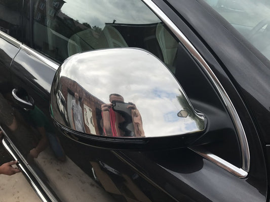 Covers for mirrors (2 pcs, stainless steel.) for Audi Q7 2005-2015 - image 2