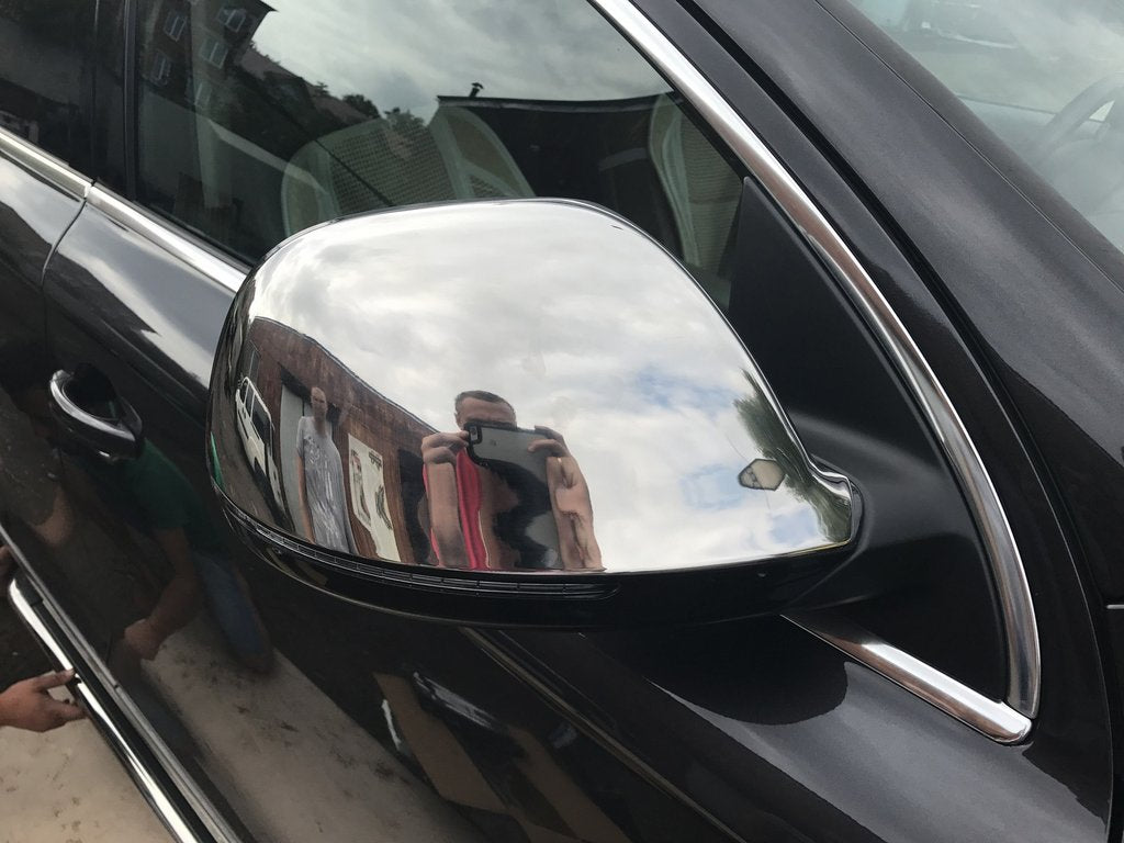 Mirror Covers (2 pcs, Stainless Steel) for Audi Q7 2005-2015 - image 2