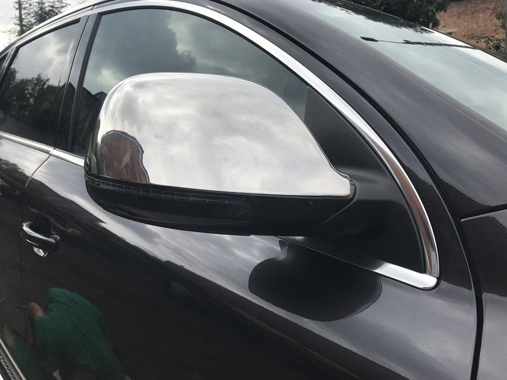 Covers for mirrors (2 pcs, stainless steel.) for Audi Q7 2005-2015 - image 3