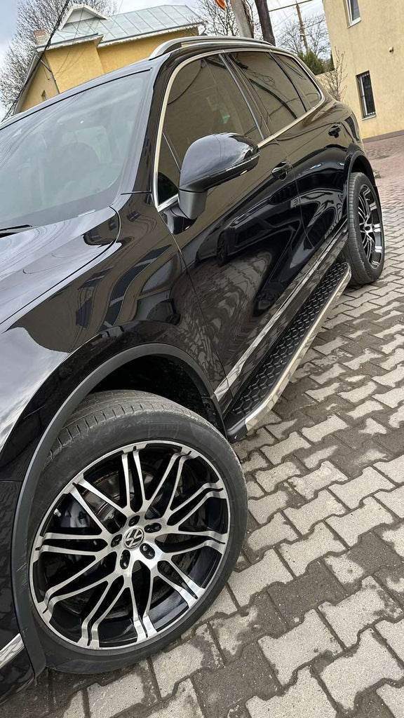 BlackLine lateral platforms (2 PCs, aluminum) for Volkswagen Touareg 2010-2018 - Reelken Auto