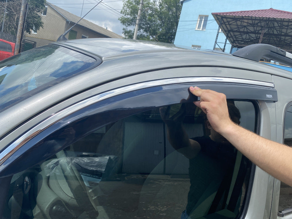 Window Deflectors with Chrome Trim (2 pcs, Niken) for Renault Kangoo 2008-2020 - image 2