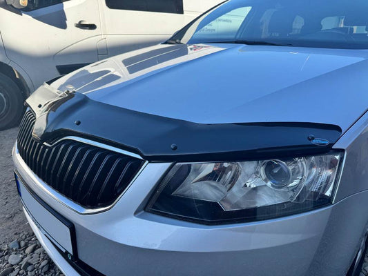 The hood deflector 2013-2017 (EuroCap) for Skoda Octavia III A7 2013-2019 - Reelken Auto