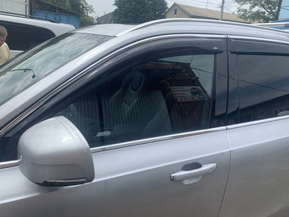 Window deflectors with chrome strip (4 pcs, HIC) for Volvo XC90 2015- - image 4
