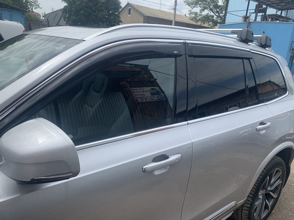 Window deflectors with chrome strip (4 pcs, HIC) for Volvo XC90 2015- - image 5