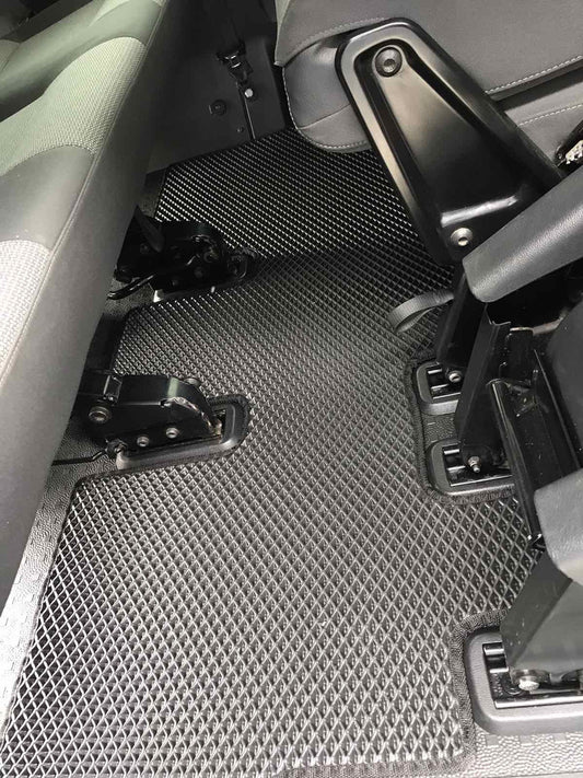 EVA V2 Floor Mats (Long Wheelbase, Full Cabin Set, Black) for Volkswagen T5 2010-2015 - image 2