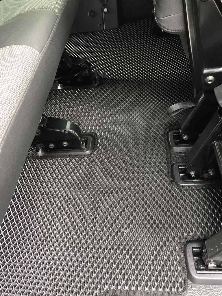 EVA V2 Floor Mats (Long Wheelbase, Full Cabin Set, Black) for Volkswagen T5 2010-2015 - image 3