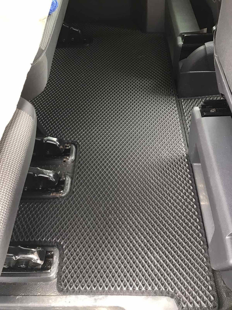 EVA V2 Floor Mats (Long Wheelbase, Full Cabin Set, Black) for Volkswagen T5 2010-2015 - image 4