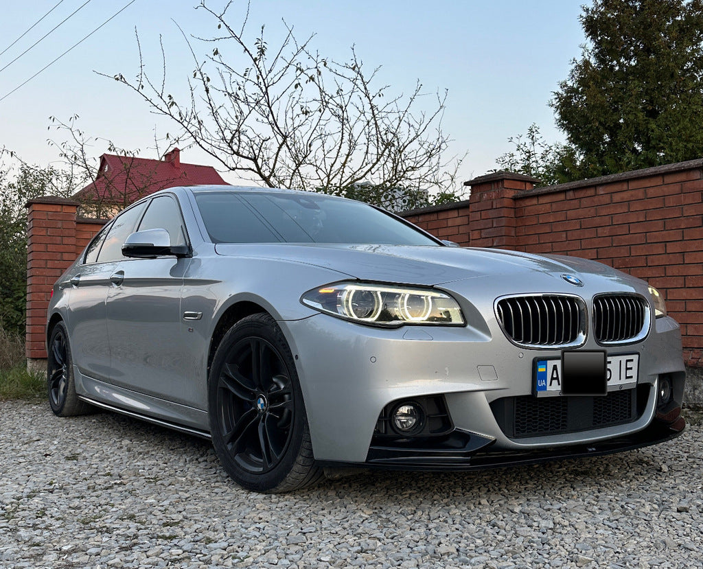 Front Bumper Lip DPT V-1 (for M-Performance, Gloss Black) for BMW 5 Series F-10/11/07 2010-2016 - image 1