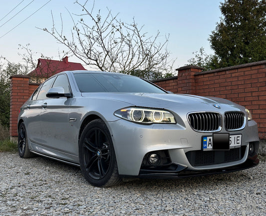 Front Bumper Lip DPT V-1 (for M-Performance, Gloss Black) for BMW 5 Series F-10/11/07 2010-2016 - image 1