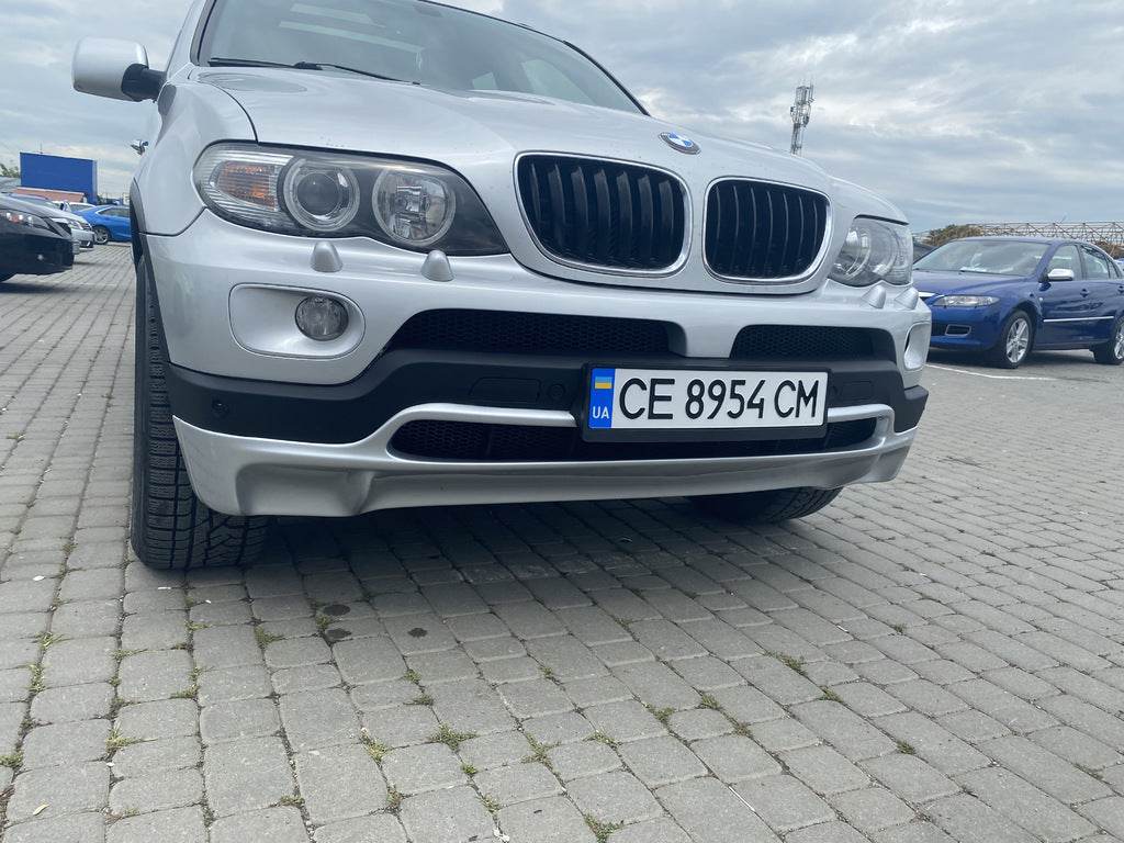 Strap on the front bumper poslerestayl (for painting) for BMW X5 E-53 1999-2006 - Reelken Auto