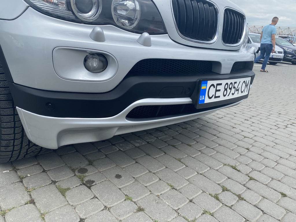 Strap on the front bumper poslerestayl (for painting) for BMW X5 E-53 1999-2006 - Reelken Auto