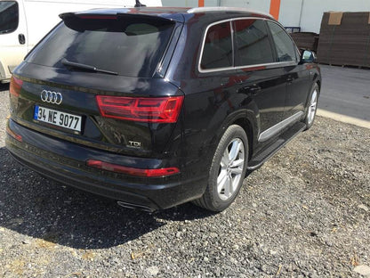 Lateral platforms Bosphorus Yeni Black (2 pieces, aluminum) for Audi Q7 2015- - Reelken Auto