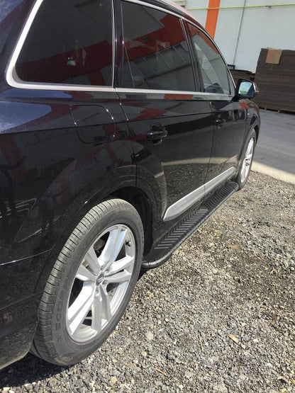 Lateral platforms Bosphorus Yeni Black (2 pieces, aluminum) for Audi Q7 2015- - Reelken Auto