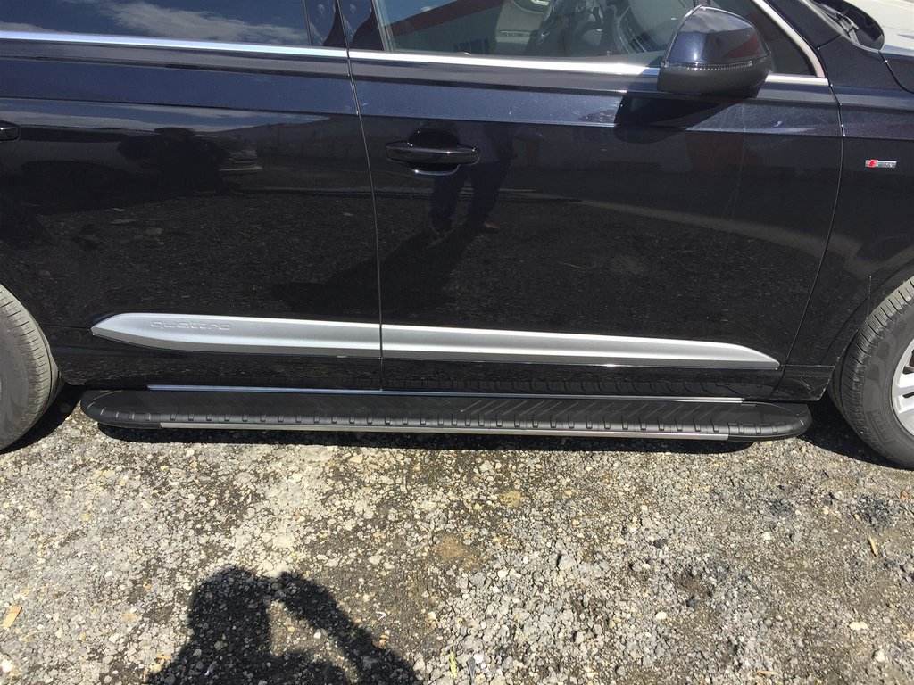 Lateral platforms Bosphorus Yeni Black (2 pieces, aluminum) for Audi Q7 2015- - Reelken Auto