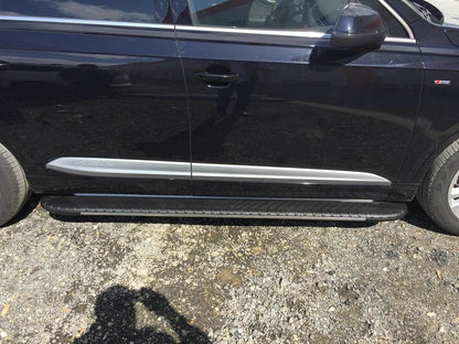 Lateral platforms Bosphorus Yeni Black (2 pieces, aluminum) for Audi Q7 2015- - Reelken Auto