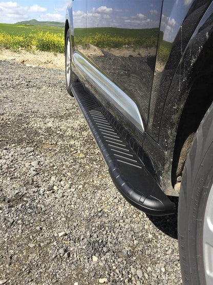 Lateral platforms Bosphorus Yeni Black (2 pieces, aluminum) for Audi Q7 2015- - Reelken Auto