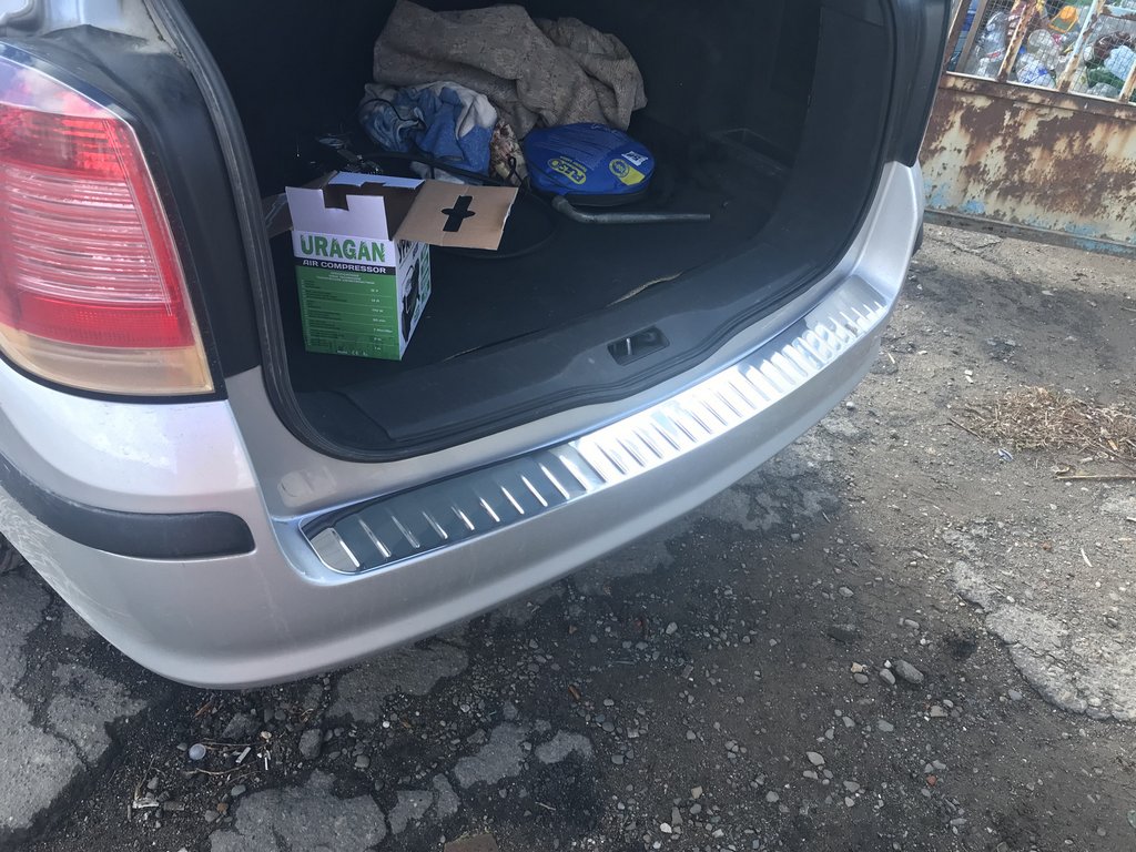 Rear Bumper Protector OmsaLine Gloss (SW, Stainless Steel) for Opel Astra H 2004-2013 - image 6