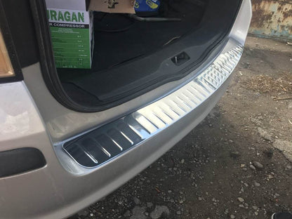 Cover on the rear bumper OmsaLine gloss (SW, stainless steel) for Opel Astra H 2004-2013 - Reelken Auto