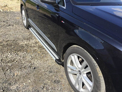 Lateral platforms Maya V4 (2 pieces, aluminum) for Audi Q7 2015- - Reelken Auto