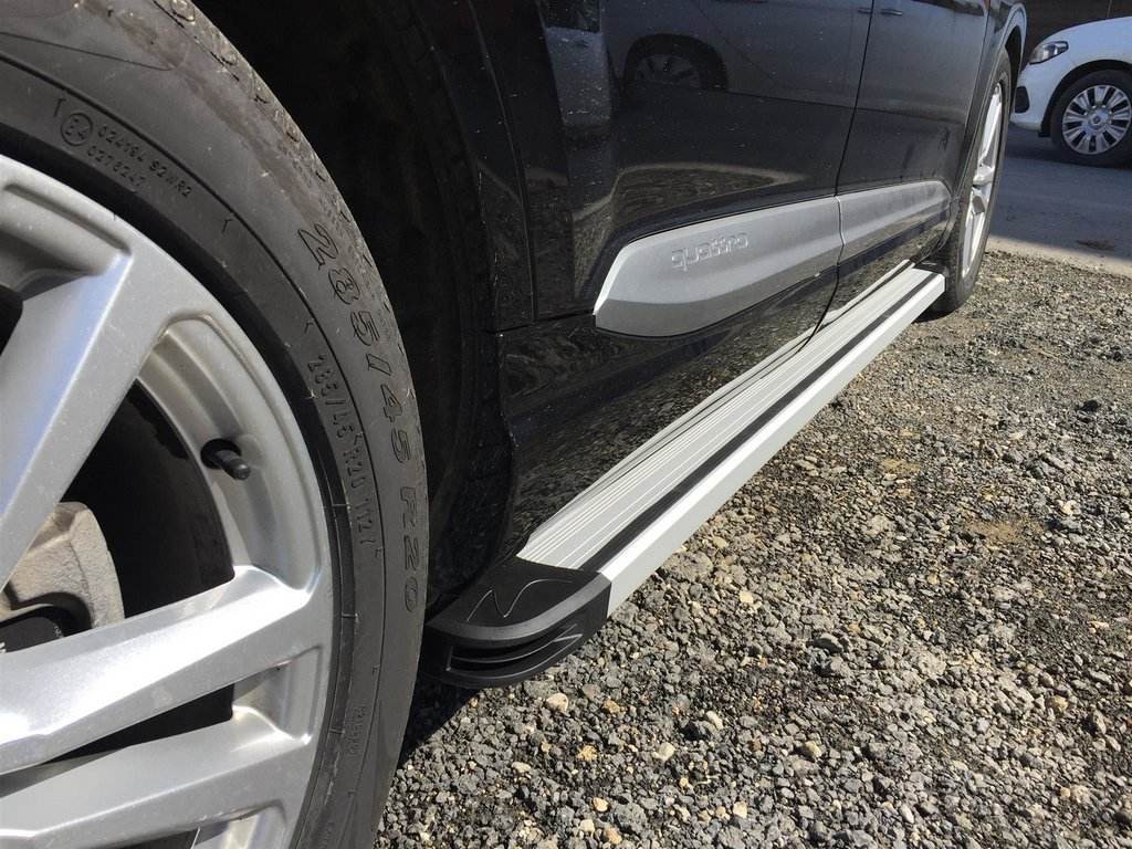 Lateral platforms Maya V4 (2 pieces, aluminum) for Audi Q7 2015- - Reelken Auto