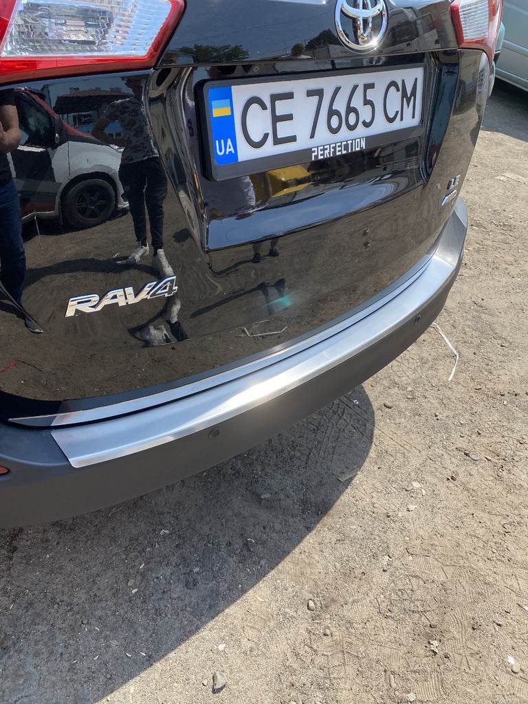 Trunk edge OmsaLine (stainless steel) (2013-2016) for Toyota Rav 4 2013-2018 - Reelken Auto