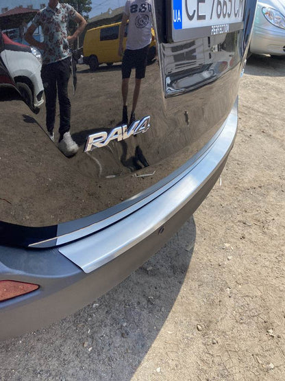 Trunk edge OmsaLine (stainless steel) (2013-2016) for Toyota Rav 4 2013-2018 - Reelken Auto