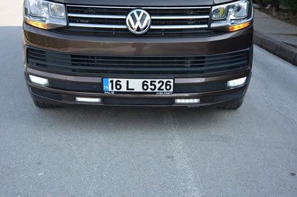 Front Bumper Lip Sport 2-LED 2015-2018 (primed for painting) for Volkswagen T6 2015-2024 - image 10