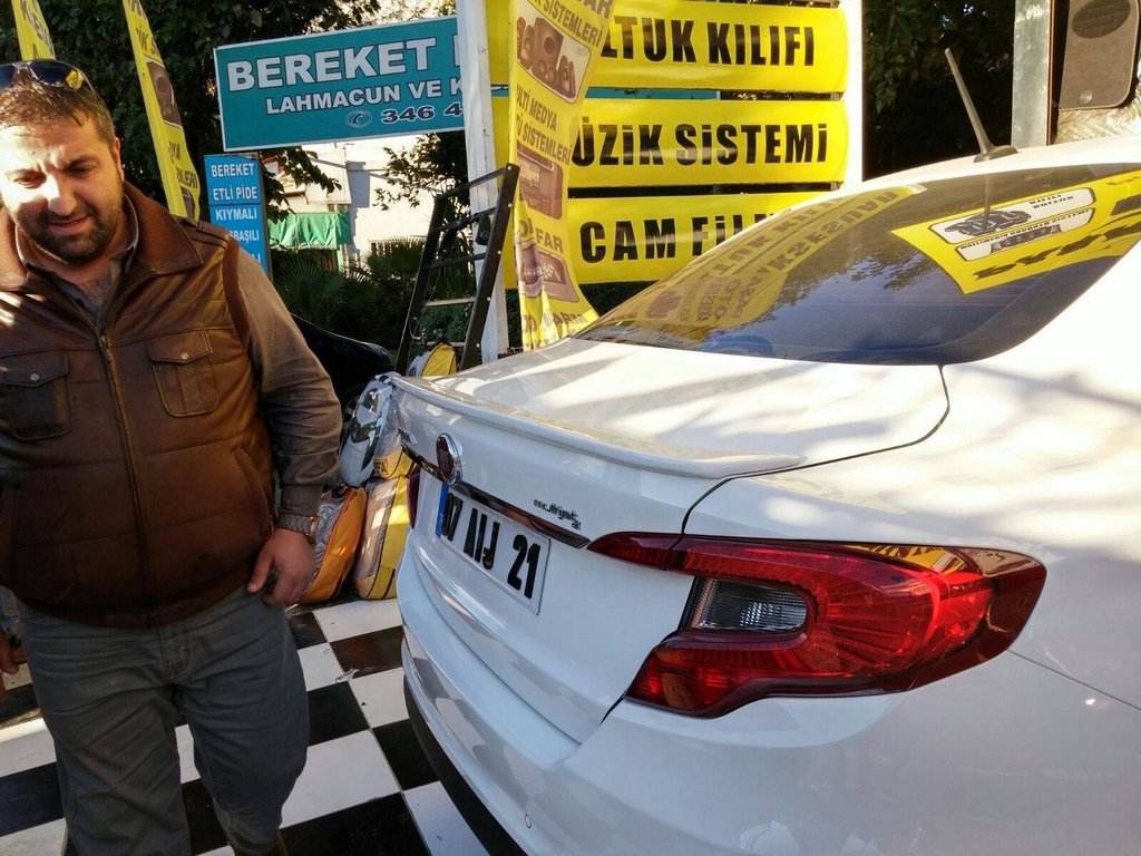Paintable spoiler (fiberglass) for Fiat Tipo 2016↗ year - Reelken Auto