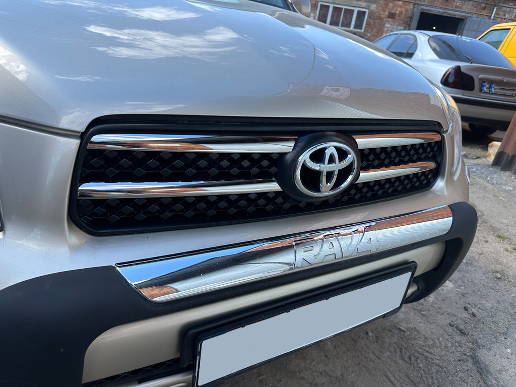 Chrome Grille Covers 2006-2010 (4 pcs, Stainless Steel) for Toyota Rav 4 2006-2013 - image 1