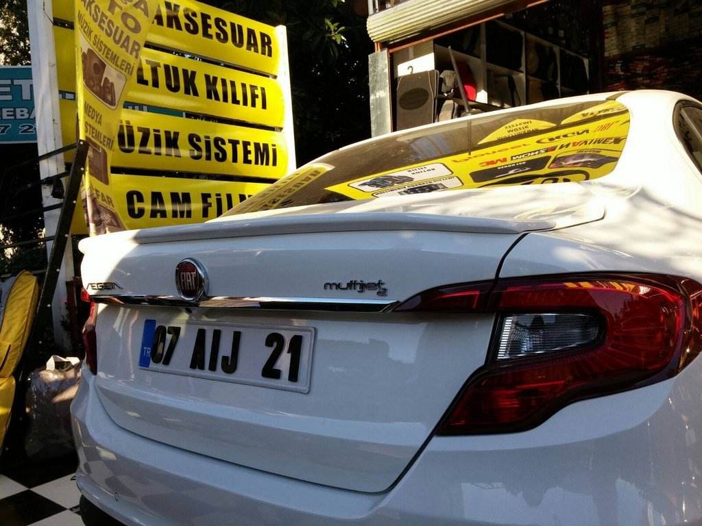 Paintable spoiler (fiberglass) for Fiat Tipo 2016↗ year - Reelken Auto
