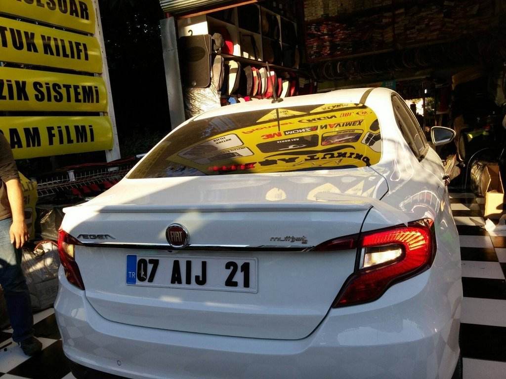 Paintable spoiler (fiberglass) for Fiat Tipo 2016↗ year - Reelken Auto