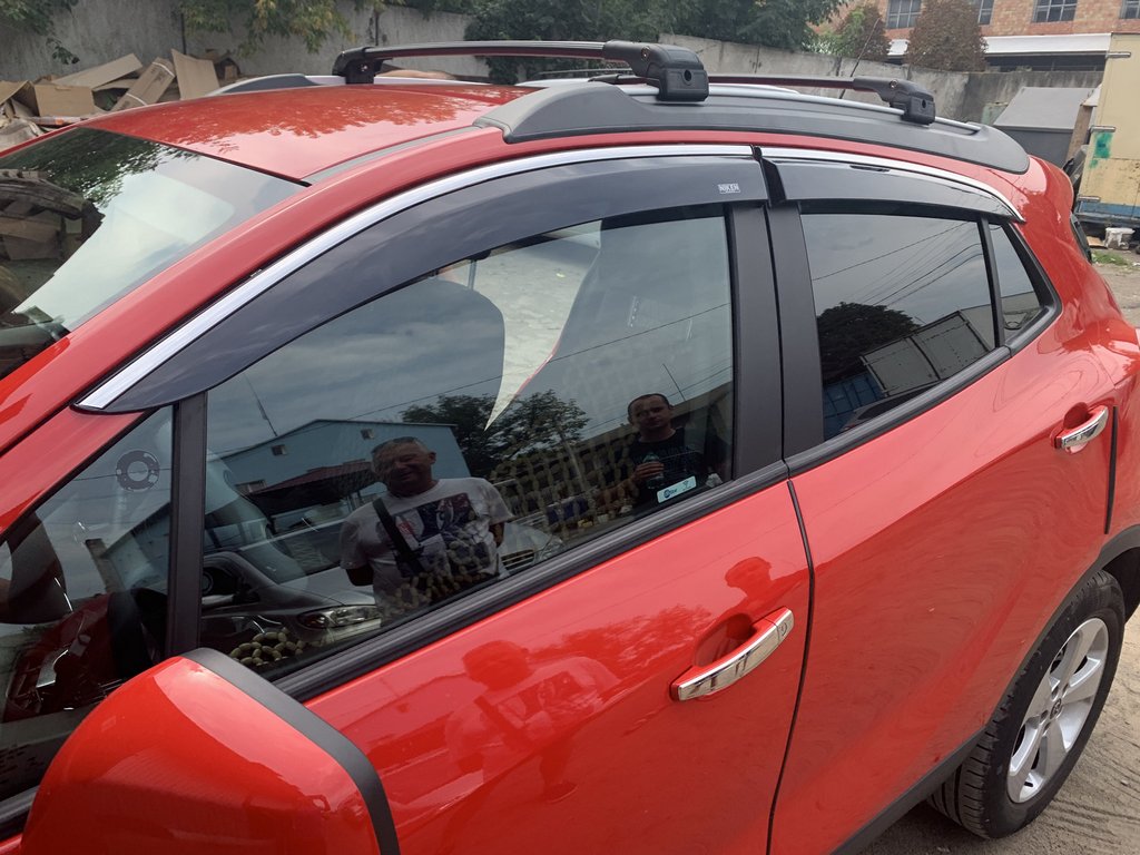 Window deflectors with chrome trim (4 pcs, Niken) for Opel Mokka 2012-2021 - image 3