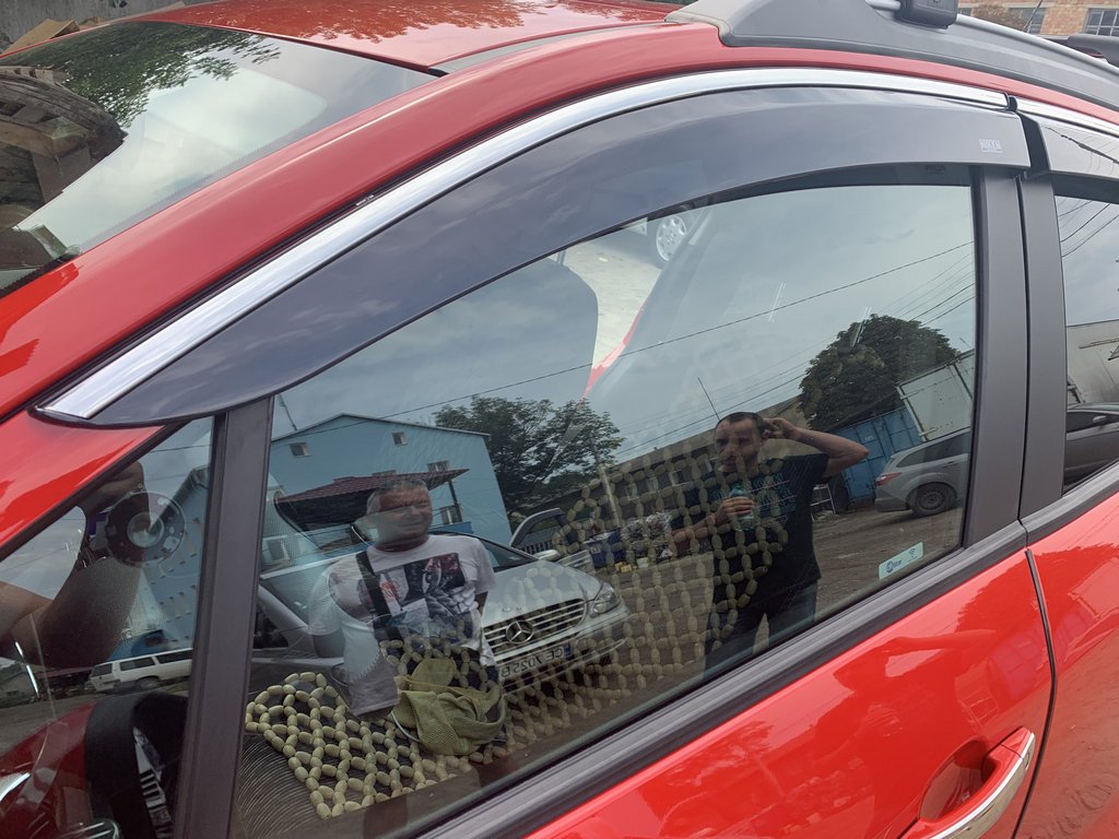 Window deflectors with chrome trim (4 pcs, Niken) for Opel Mokka 2012-2021 - image 4