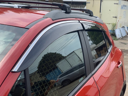 Window deflectors with chrome trim (4 pcs, Niken) for Opel Mokka 2012-2021 - image 5