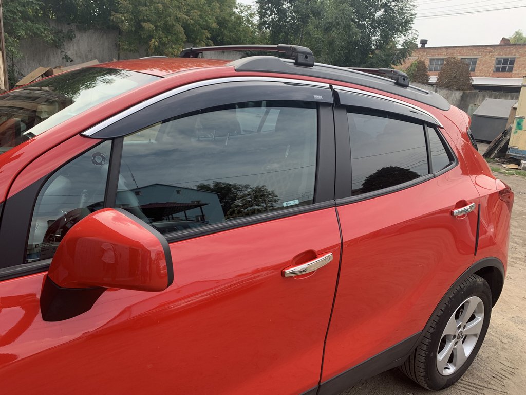 Window deflectors with chrome trim (4 pcs, Niken) for Opel Mokka 2012-2021 - image 6