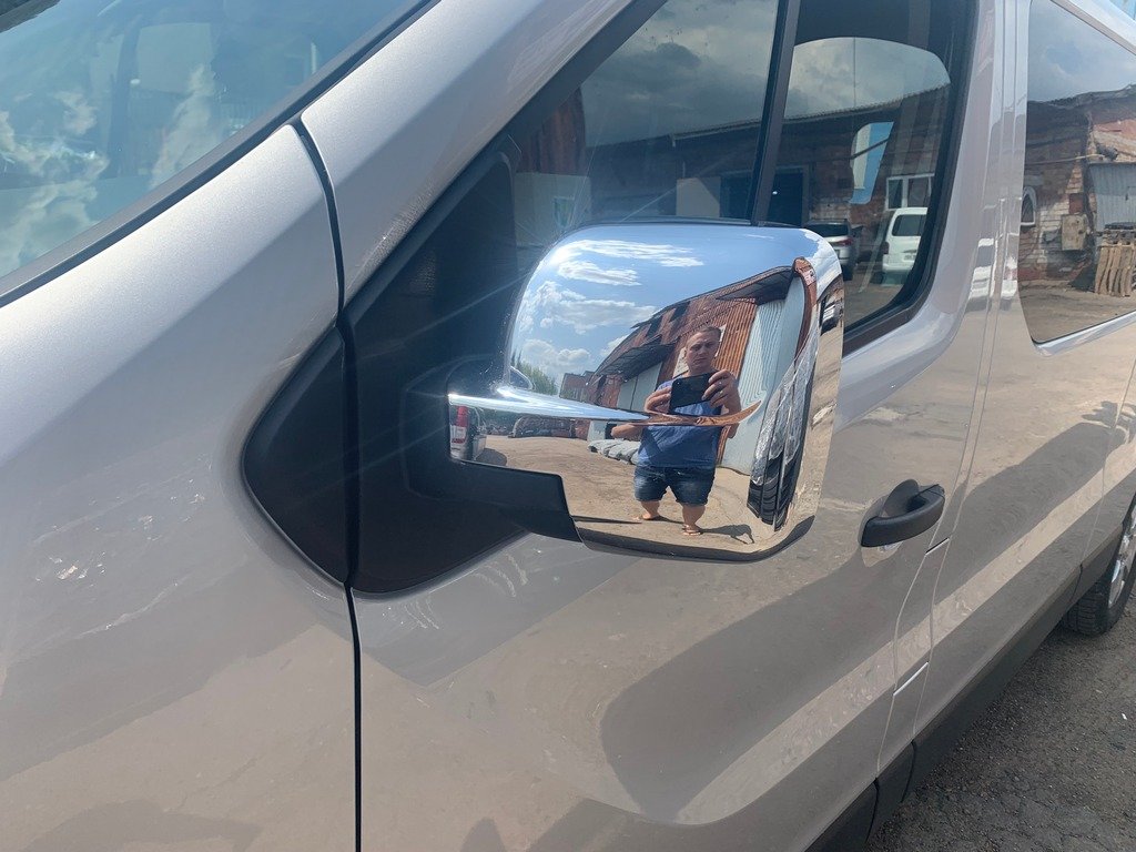 Mirror Covers (2 pcs, plastic) for Renault Trafic 2015- - image 2